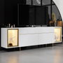 Hanah Home Soporte de TV Zenith Blanco y Dorado